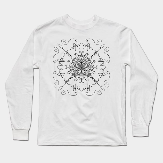 Love Your Life Mandala Long Sleeve T-Shirt by nathalieaynie